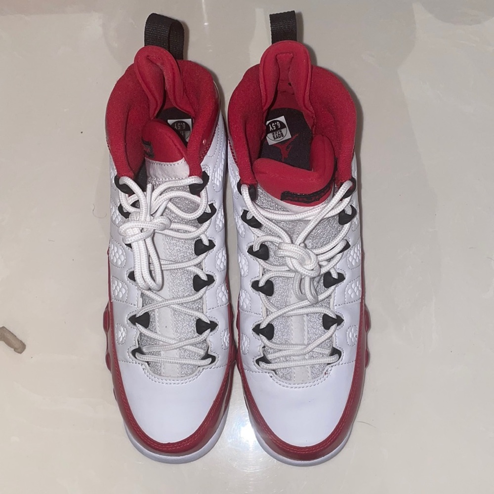 White red Jordan 9’s